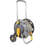 HOZELOCK - Cart Reel 20m : 1-piece Rewind Handle, Sturdy Frame for General Use, Supplied Assembled with 20m Hose, 1 Nozzle and Fittings [2432R0000]
