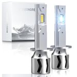 WAIXINGREN H1 Led Headlight Bulb, 6500K Cool White, 60W 26000LM H1 Headlight Bulb with Fan, No Adapter Required, Plug and Play Easy Installation, Pack of 2 (H1)