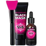 Face Mask & Skin Care Kit, Blackhead Remover & Vitamin C Serum w/Hyaluronic Acid, Charcoal Peel & Anti Aging Serum Set by VWS