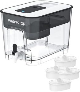 Waterdrop WFD-22L Water Filter Dispenser with 4 Filters, 40-Cup, Black