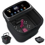 Lifelong Electric Foot Spa Pedicure Machine with Remote | Foldable Pedicure Tub for Home with 6 Rotating Rollers & Pumice Stone| Hot Water Tub for Pain Relief | 3 Massage Modes, Heat & Bubble Therapy