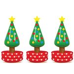 Beistle Inflatable Christmas Tree Coolers, 3 Pack, 4’ 8” x 26”, Each Holds Approx. 24 12 oz. Cans - Drink Cooler, Drink Containers for Parties, Christmas Inflatable, Holiday Decorations