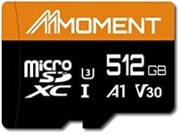 MMOMENT 512GB Micro SD Card, Micro SDXC Memor Card, A1, UHS-I, U3, V30, 4K UHD Memory Card for Nintendo-Switch, GoPro, Tablet, Up to 95MB/s Read, 70MB/s Write Speed, SD Adapter Included