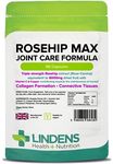 Lindens Rosehip Max Joint Care Formula 90 Capsules - 6,000mg High Strength Supplement - Joint Care Support - UK Manufacturer, Letterbox Friendly