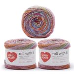 Red Heart Roll with It Melange Hollywood Yarn - 3 Pack of 150g/5.3oz - Acrylic - 4 Medium (Worsted) - 389 Yards - Knitting/Crochet