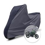 Neodrift 'SuperMax' Bike Cover Suitable for Kawasaki Z650 (All-Weather Motorcycle Protection, Water & UV Resistant, Dustproof, Windproof) (Colour: Black - D.Gray)