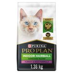 Purina Pro Plan Indoor Hairball Dry Cat Food, Shredded Blend Turkey - 1.36 kg Bag