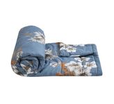 FRESH FROM LOOM Microfiber Rotary Printed Micro Fiber Comforter|Dohar|Quit|Single Bed|Double Weaved|Washable|Hypoallergenic Skin Friendly(Denim|60X90 Inches,Single Bed),300 TC