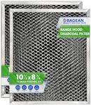 Range Hood Filter Replacement 10.5" x 8.8" for 41F 97007696 Broan Charcoal Grease Filter Combo - Ductless Hood Filter - Metal Mesh Screen Filters Grease and Carbon Freshens Kitchen Air (2)