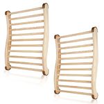 Beendou 2 Pcs S Shape Wood Cedar Sauna Backrest Waterproof Seat Cushion Sauna Accessories for Infrared Sauna Resting