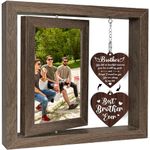 JCHCAMRY Sympathy Gifts for Loss of Brother,in Loving Memory Rotating Floating Picture Frame,Loss of Brother Memorial Picture Frame,Remembrance Gifts Funeral Gifts Condolence Gifts for Loss of Brother