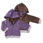 Babysoy Year Round Reversible Hoodie (0-6 Months, Eggplant)