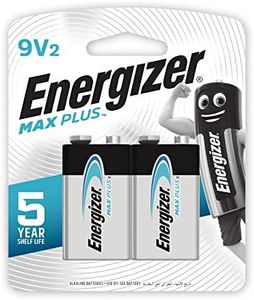 Energizer Max Plus 9V Alkaline Batteries - 2 Pack