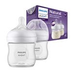 Philips Avent Natural Response Baby Bottle - 2 x 125ml Baby Milk Bottle for Newborns and Up, BPA Free, 0+ Months (Model SCY900/02)