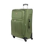 SwissGear Sion Softside Expandable Luggage, Evergreen, Carry-On 21-Inch, Sion Softside Expandable Luggage