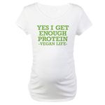 CafePress Vegan Life Maternity T Shirt Cotton Maternity T-shirt, Cute & Funny Pregnancy Tee White