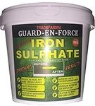 GUARD-EN-FORCE 1 KG TUB IRON SULPHATE LAWN FERTILISER, LAWN FEED and GRASS TONIC. All Round Multi-Purpose Sulphate of Iron Lawn Conditioner, Fertiliser, Grass Greener & Turf Hardener