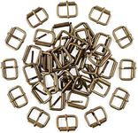 Swpeet 60Pcs 1 Inch / 25mm Bronze Heavy Duty Multi-Purpose Metal Roller Buckles Metal Rings for Belts Hardware Bags Ring Hand DIY Accessories Keychains Belts and Dog Leash
