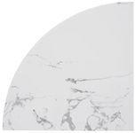 Simple Tile - Faux Marble Corner Shelf for Bathroom Shower Wall, Size 9"X9"X3/4", Polished (Calacatta White)