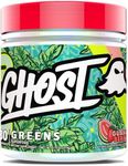 GHOST Greens Superfood Powder, Guava Berry - 30 Servings - 19 Super Greens & Reds, Fruits, Vegetables, Spirulina, & Chlorella, Prebiotics, 10 Billion CFU Probiotic & Digestive Enzymes - Gluten-Free