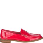 Sperry Women's Seaport Penny Patent Loafer, Red, 5