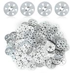 200 Pcs Easy Fix Washers Tile Backer Board Washer 35mm Diameter Galvanised Steel Fixing Washers 6-Claw Butterfly Design Insulation & Thermoboard Washer Set for Secure Installation