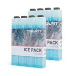 TOURIT Ice Packs for Coolers Reusable Long Lasting Freezer Packs for Lunch Bags/Boxes, Cooler Backpack, Camping, Beach, Picnics, Fishing and More