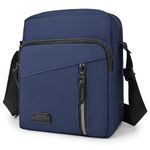 Benxdara Mens Shoulder Bag Crossbody Bag Waterproof Men's Small Side Bag with Adjustable Strap, Oxford & Polyester, Casual Crossbody Chest Sling Bag for Man & Women Outdoor Daily Use, Navy Blue