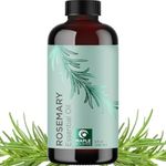 Pure Rosemary Essential Oil with Dropper - Undiluted Rosemary Oil for Hair Skin and Nails and Refreshing Aromatherapy Oil for Diffusers - Cleansing Rosemary Essential Oil for Dry Scalp Care 8oz