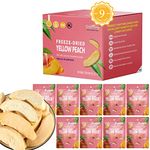 ONETANG Freeze-Dried Fruit Yellow Peach Chips, 9 Pack Single-Serve Pack, Non GMO, Kosher, No Add Sugar, Gluten free, Vegan, Holiday Gifts, Healthy Snack 90 g