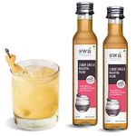 Swa Artisanal Syrups - Lemon Ginger Naariyal Paani, 100% Natural, Combo Pack of 2 Makes 24-30 Drinks, Syrup for Cocktails/Mocktails/Specialty Coffee (250ml x 2)