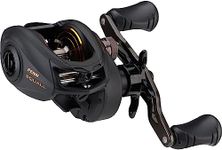 PENN Squall Low Profile Reel, Fishing Reel, Low Profile Baitcast Reels, Sea - Inshore Fishing,Unisex, Black Smoke, 400 | Left Hand