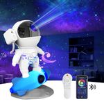 SUPPOU Astronaut Galaxy Projector, Star Projector with Speaker, 4K HD Smart Night Light Kids with RGB Adjustment/White Noise/Bluetooth/Timer /Play Music, Christmas, Birthday Gifts, Room Decor