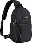 MOSISO Camera Sling Bag, DSLR/SLR/Mirrorless Camera Case Shockproof Photography Camera Backpack with Tripod Holder & Removable Modular Inserts Compatible with Canon/Nikon/Sony/Fuji, Black