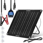 ECO-WORTHY Solar Battery Charger, 10W 12V Trickle Charger Maintainer with Upgrade OBD, Portable Bracket, Waterproof Solar Panel for RV, Motorcycle, Truck, Boat, Mower, Trailer, ATV