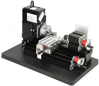 24W Mini Metal Lathe, Motor Jointed with Headstock, 20000RPM, Soft Metal Plastic Acrylic, US Plug