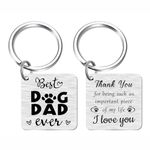 SOUSYOKYO Dog Dad Fathers Day Dog Lover Gifts for Men Women, Best Dog Dad Owner Birthday Keychain