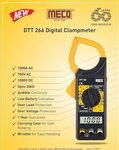 Meco DT-266 Digital Clamp Multimeter Auto Ranging Amp Current Voltage Measurement Device Tester Meter with Accuracy Digital Clamp meter 2000 Counts