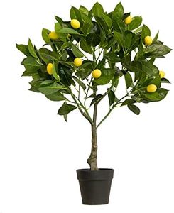 EZY Hedge and Plants 2.3ft Artificial Lemon Tree Plant Potted Fake Plant for Home Office Shop Cafe Indoor Bathroom Decor, 70cm – Green