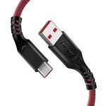 Fasgear Warp Charge 30W Cable for Oneplus 7 Pro 7T, 1 Pack 3ft/1m Dash Charging USB C Cable Fast Charge Nylon Braided Data Sync USB Type C Cable for Oneplus 7 6T 6 5T 5 3T (3ft, Red)