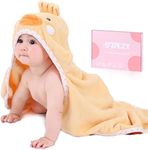 TBEZY Baby Hooded Towel with Unique Animal Design Ultra Soft Thick Cotton Bath Towel for Newborn (Chick)