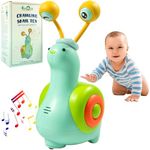 MINIARTIS Baby Crawling Toys | Musical Snail Baby Toy, Infant Tummy Time | Crawling Toys for Babies 6-12 Months | Learning Crawl and Walking | Toddler Birthday Gift for 6-36 Month Boy Girl