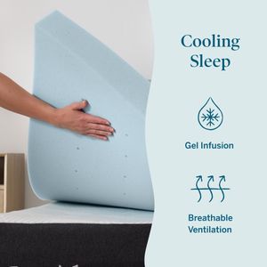 Lucid King Gel Memory Foam Mattress Topper – Cooling Comfort