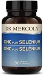 Dr. Mercola Zinc Plus Selenium - Mineral Blend Supplement - for Immune, Brain & Respiratory Support - Contains Zinc Glycinate Chelate & Copper - GMO-Free & Gluten-Free - 90 Capsules (90 Servings)