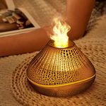 Flame Essential Oil Diffuser, 160ml Aromatherapy Diffuser with Crystal Ball, Super Quiet 7 Colour Aromatherapy Scented Oil Diffuser Vaporizer Humidifier for Home, Office, Waterless Auto-Off