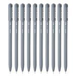 Hauser Xo Ball Pen Box Pack | Tip Size 0.7 Mm | Sleek Body & Minimalistic Design | Matt Finish | Solid Body Type | Low Viscosity Ink | Ultra Durable Tip | Black Ink, Set Of 10 Pcs