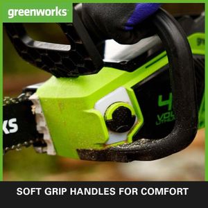 Greenworks Cordless Chainsaw, 14" Brushless, Auto-Oiler – No Battery