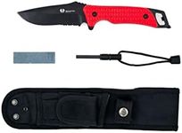 Uncharted Supply Empire Knife – 5” Long Emergency Survival Kit Necessity with Protective Case and Sharpening Stone – Perfect for Hunting, Camping, Fishing, EDC