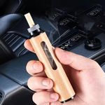 Leeonz Car Ashtray, Handheld Mini Ashtray, Anti-soot Flying Cigarette Cover, Portable Car Ashtray, Wooden Cigarette Ashtray for Working for Driving, Handheld Ashtray for Cigarette (Model:C1B)