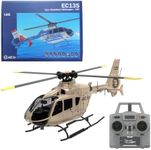 OBIOCKIDAY EC-135 Remote Control Helicopter, 1/36 C123 RC Helicopter 2.4G 6CH RC Aircraft for Adults, Stunt RC Airplane Model Aileronless, Single-Rotor Gyro RC Flying Machine Outdoor -RTF